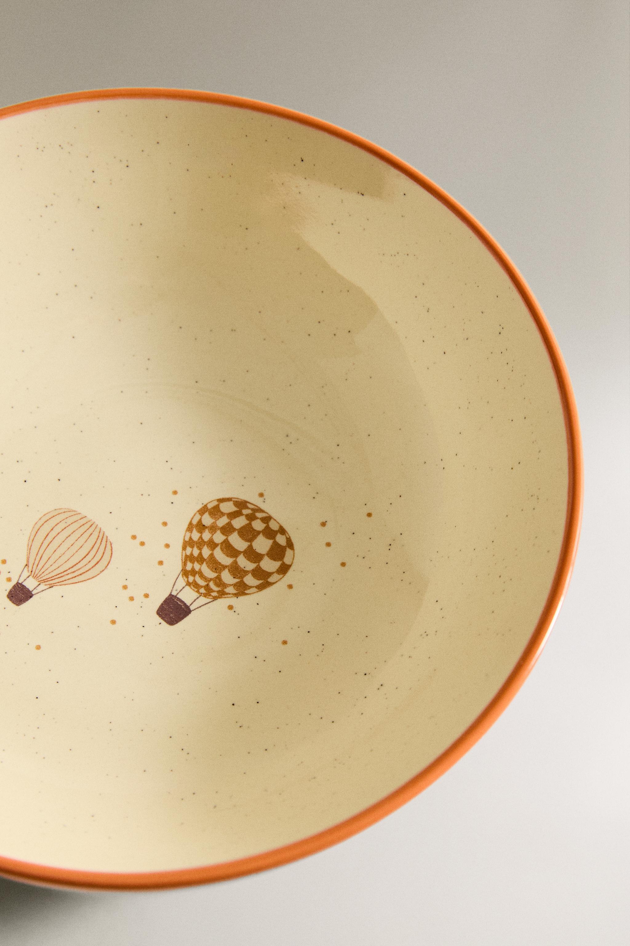 CHILDREN'S CERAMIC HOT AIR BALLOON BOWL